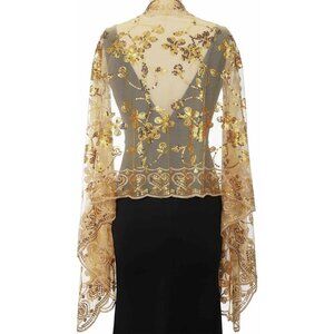 Women's 1920s Shawls and Wraps for Evening Party Dress Sparkling Sequin Deco Wed
